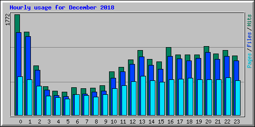 Hourly usage for December 2018